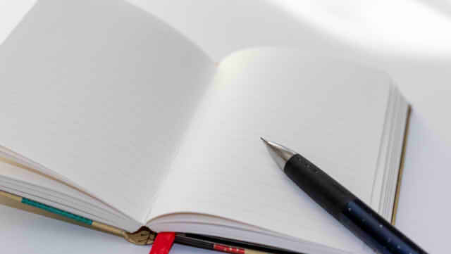 ノートを開いた状態の画像