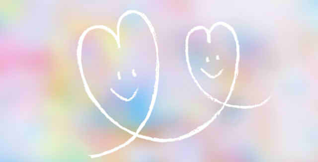 ハッピーテイストなハートイラストの画像