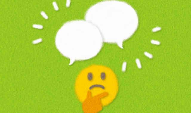 吹き出しの温かいテイストのイラスト画像